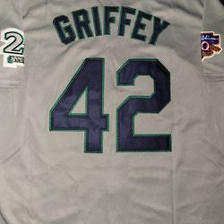 MARINERS Ken Griffey Jr jerseys (S, M, L, XL, 2XL)