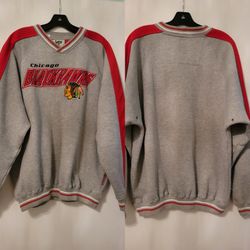 VINTAGE Lee Sport NHL Hockey Chicago Blackhawks Crewneck Sweater Sweatshirt L