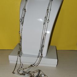 #1814, WHITE HOUSE BLACK MARKET, NATURAL STONES, 18"IN
