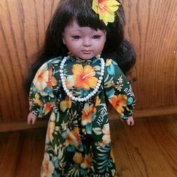 Porcelain Hawaiian Doll