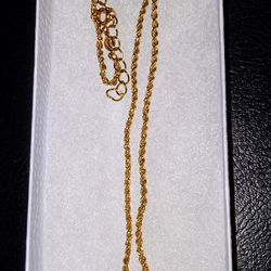 14K Gold Rope Necklace 