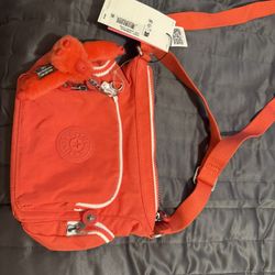New small orange Kipling bag (the lighting does not help) 