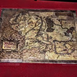 Lord Of The Rings Middle Earth Map Gold Poster