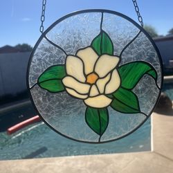 ✨ Stained Glass Flower Sun Catcher – Beautiful Window Decor