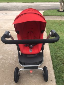 Stokke Scoot stroller in Red plus accessories