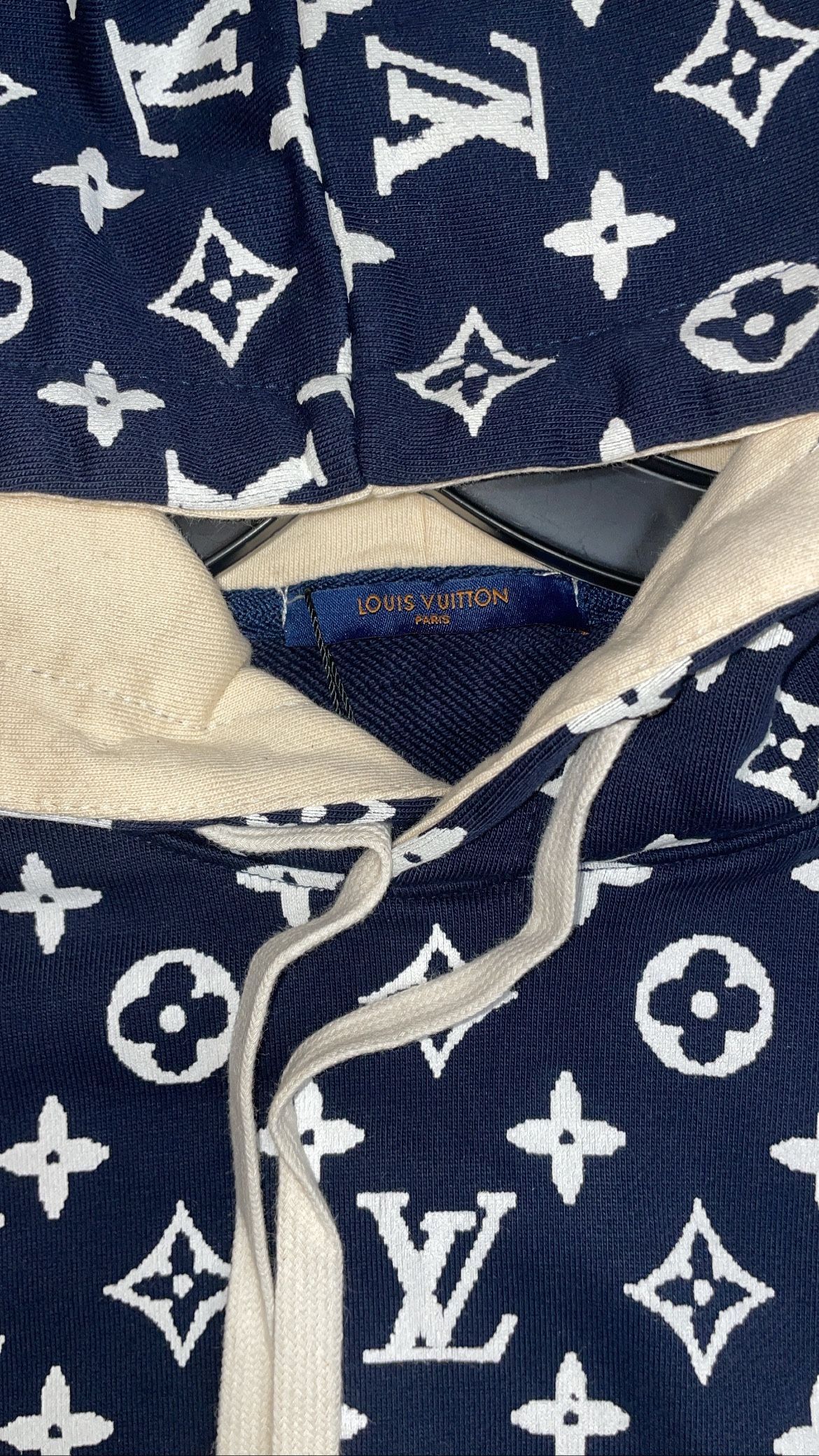 lv monogram hoodie blue