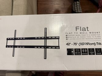Brand New Black Flat Tv Wall Mount 42”-75”