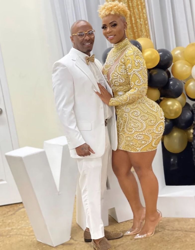 Beautiful Super Sexy Angel Brinks Mini “High Society” Gold Dress