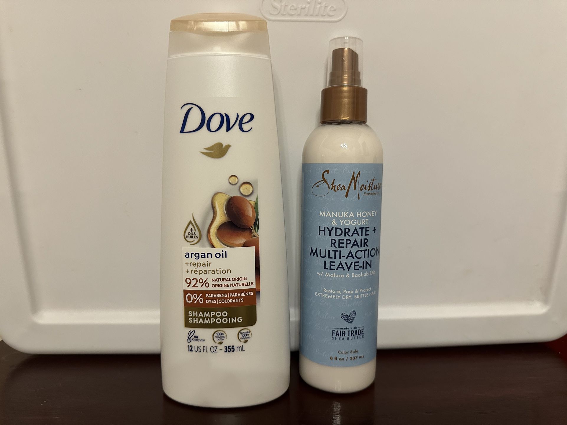 Smoothing Hair Care Bundle Shampoo Leave In Conditioner Shea Moisture Dove