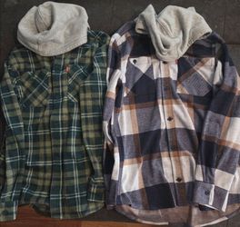 Boys levis flannel jacket size L