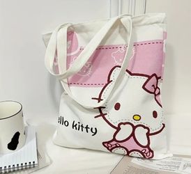 Cute Hello Kitty Canvas Tote Bag 