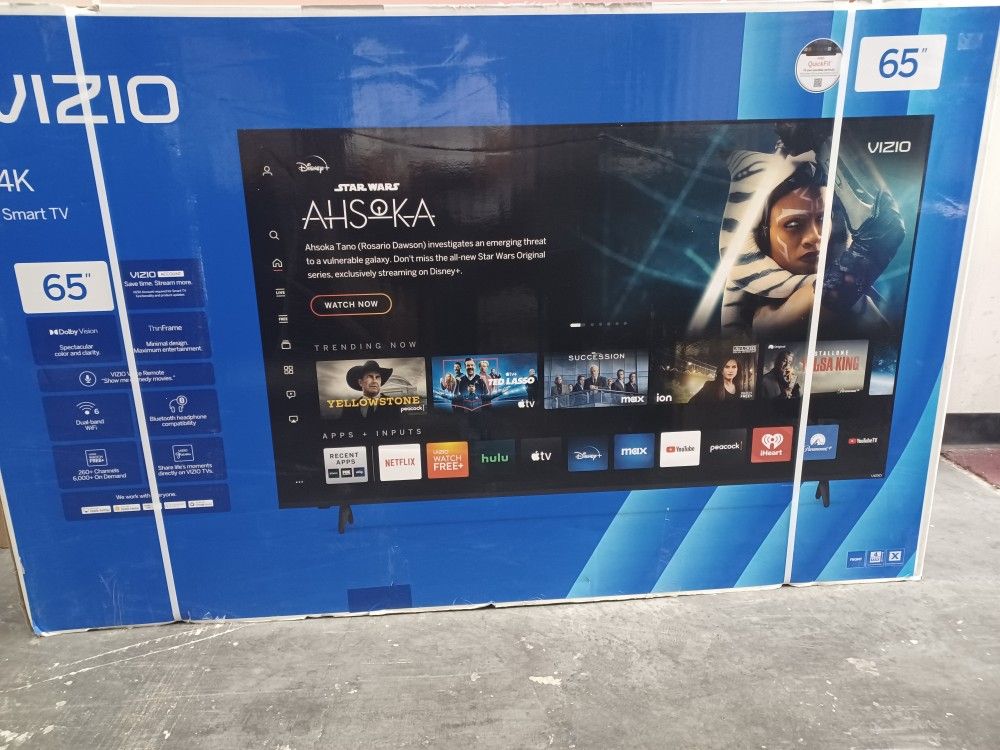 65" Screen Led Smart 4k By Vizio.  Original Box SEALED.  1 Year Warranty 