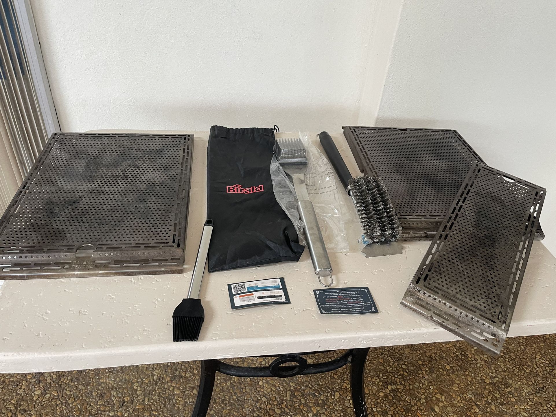 Birald BBQ Grill Set – Stainless Steel Griddle Plates & Cleaning Tools