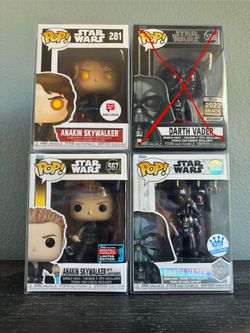 Star Wars Darth Vader Anakin Bundle Funko Pops (Send me an offer!)