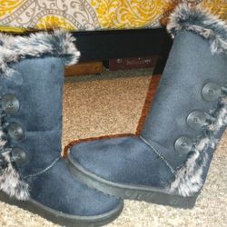 Black/Brown Winter Boots