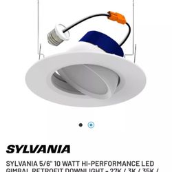 Sylvania Hi-Performance LED RT 5/6 65W Recessed Down Light 