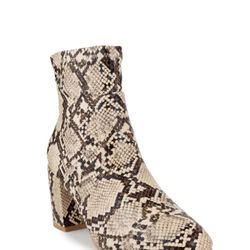Sugar Snake Print Heel Booties 7.5M