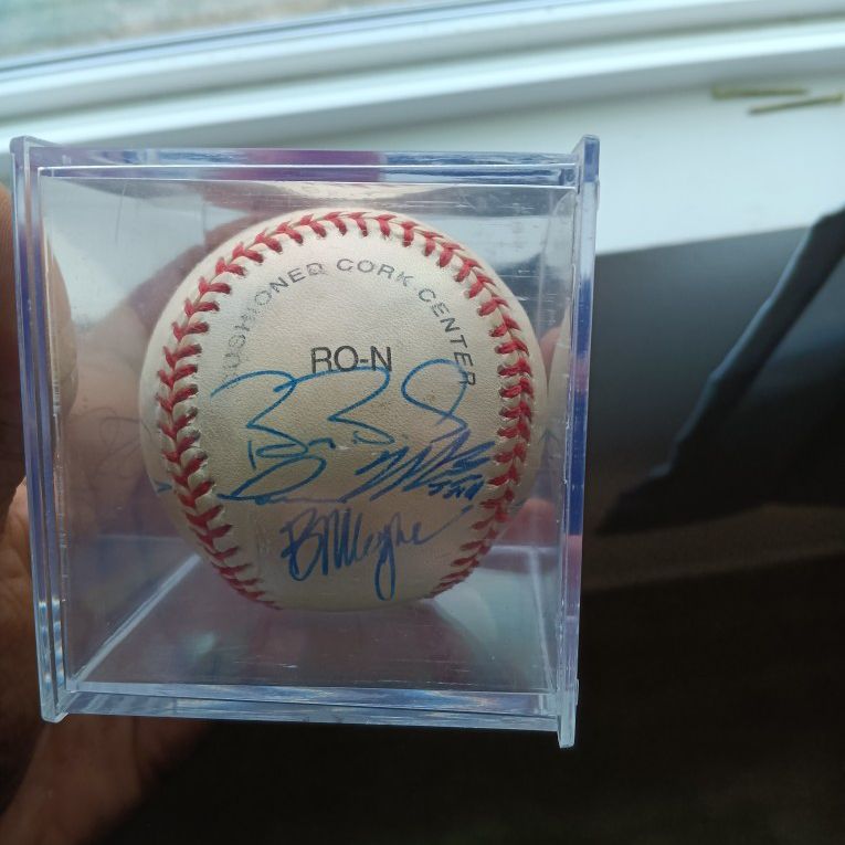 Signed Sammy Sosa And Barry Bonds Ball And Cards