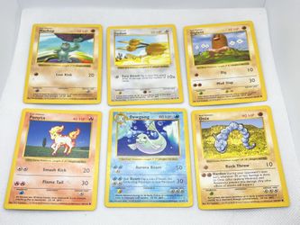 6 Pokemon Shadowless Base Set #2