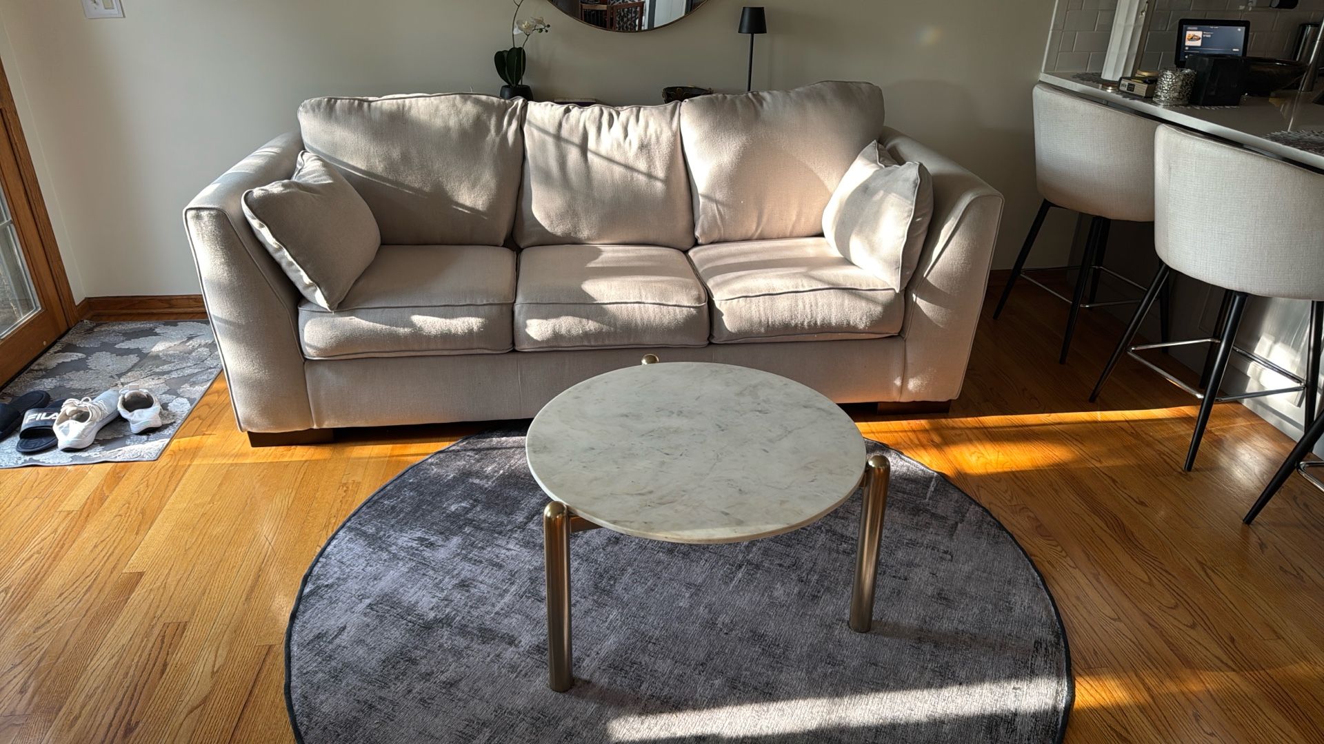 Downsizing: Cream Couch (clean and comfortable)