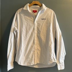 Supreme Men’s Washed White Twill Shirt