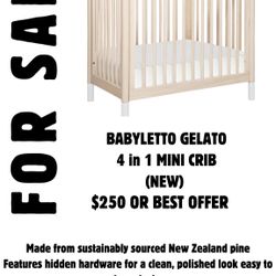 BABYLETTO GELATO MINI CRIB $250