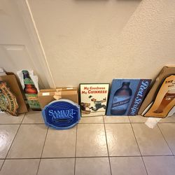 Lot (41) Tin Beer Signs - Mancave / Bar - Sam Adam’s , Sierra Nevada, Guinness