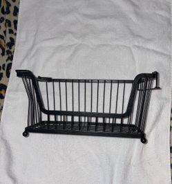 Black Metal Wire Storage Basket