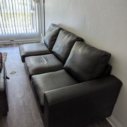 Small Couch and Storage Ottoman
