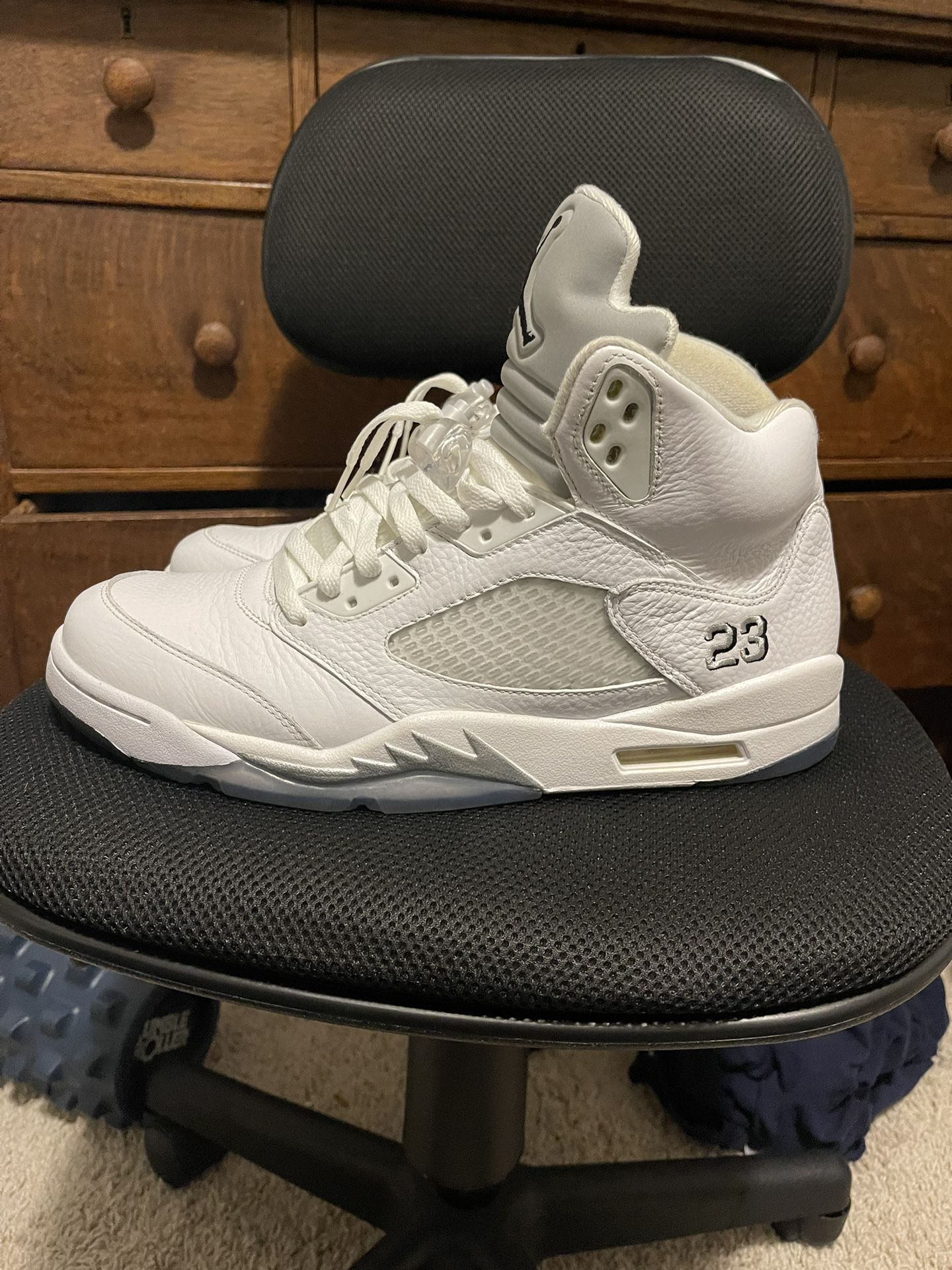 Jordan 5 Retro White Metallic Size 12.5 