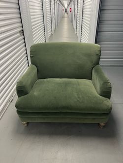 Oversized green chair