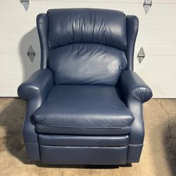Navy Leather Lounge