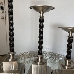 Silver Candle Holders 