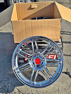 18x9.5 +22 Kansei Seven *NEW STYLE* Chrome Finish 5x114.3 Nissan Infiniti Mustang Honda