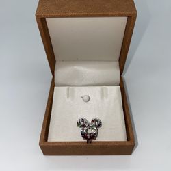 Pandora Disney Mickey Mouse Christmas Wreath Charm (Sterling)
