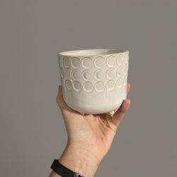 Moon Phase Boho Flower Pot