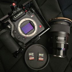 Lumix S1H Camera with Sigma 35mm Lens & Accessories