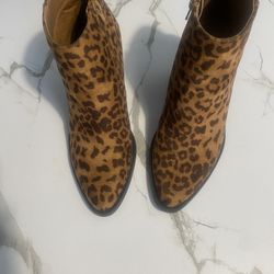 Cheetah Ankle Boot Size 7