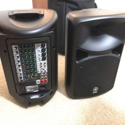 Yamaha StagePas 600i with Pair of Rolling Bag. for Sale in San