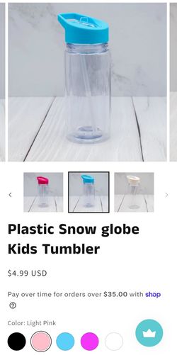 Plastic Snow Globe Kids Tumbler