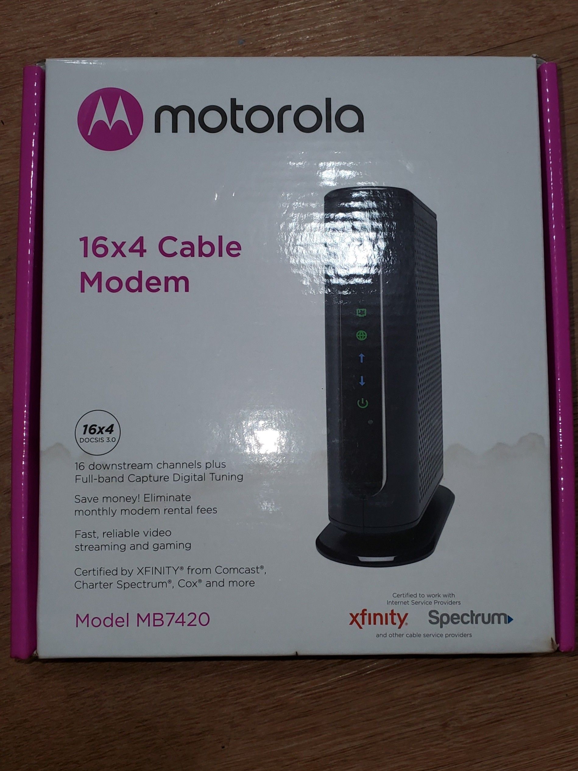 Motorola docsis 3.0 cable modem new