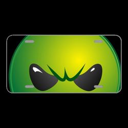 License Plate Novelty Car Front Alien Smiley Emoji Emoticon Emotion