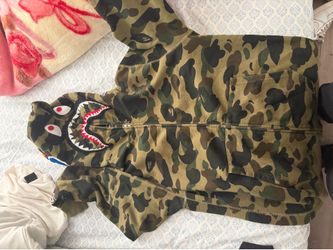 Bape hoodie L camo green