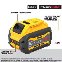 Dewalt 6.0 Flexvolt Battery Brand New