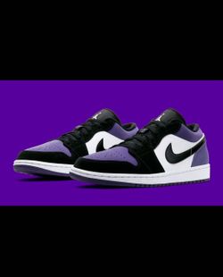 Air Jordan 1 Low Court Purple 10.5