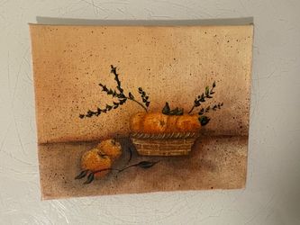 MINI Art 5” x 4” Original Painting Fruit in Basket