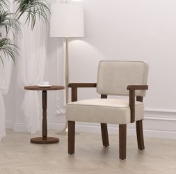 Accent Chair, PU Leather Chair for Living Room Oversized Armchair with Soft Seat and Armrests for Bedroom Dinning Reading Waiting Room (One Chair)