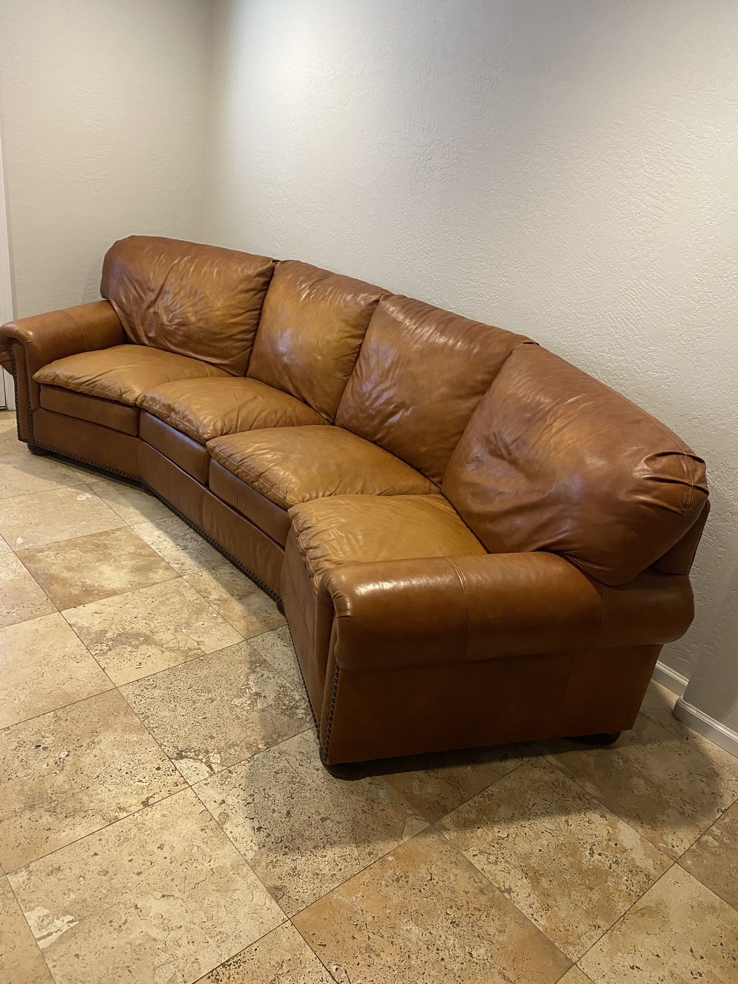 Huge Real Leather Couch