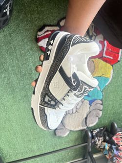 Black Lv Trainers Rhinestone