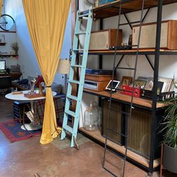 Rolling Library Ladder With Brass Hardware